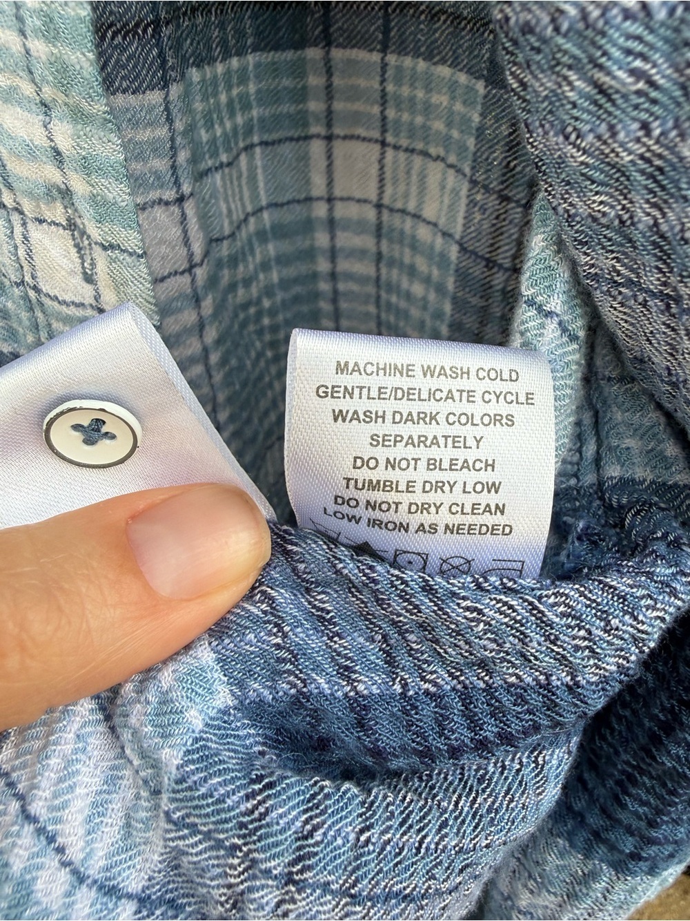 North River Women’s Blue Plaid Soft Flannel Casual Button Down Shirt Medium - Picture 8 of 11